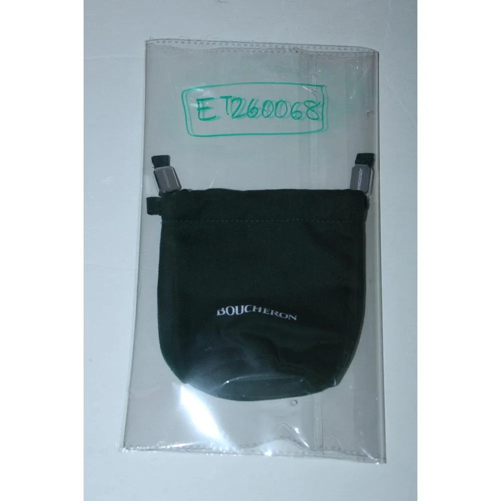 Boucheron 5x5x3 Dark Green Round Cotton Jewelry Storage Bag